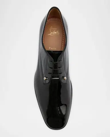 Christian Louboutin Men's Chambeliss Patent Leather Derby Shoes | Thumbnail 5 Christian Louboutin Men's Chambeliss Patent Leather Derby Shoes | Thumbnail 5