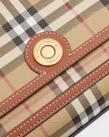 Burberry Note Check Flap Crossbody Bag | Thumbnail 5 Burberry Note Check Flap Crossbody Bag | Thumbnail 5