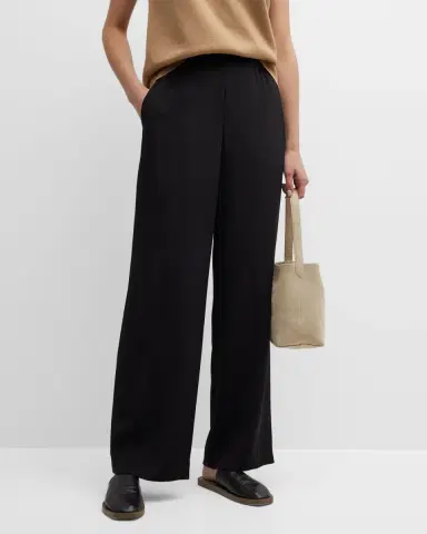 Lafayette 148 New York Perry Wide-Leg Stretch Silk Pants | Thumbnail 4 Lafayette 148 New York Perry Wide-Leg Stretch Silk Pants | Thumbnail 4