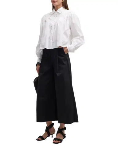 Merlette Sargent Embroidered Pleated Wide-Leg Pants | Thumbnail 1 Merlette Sargent Embroidered Pleated Wide-Leg Pants | Thumbnail 1