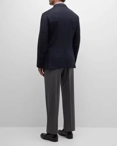 Brioni Men 's Solid Wool-Silk Blazer | Thumbnail 4 Brioni Men 's Solid Wool-Silk Blazer | Thumbnail 4