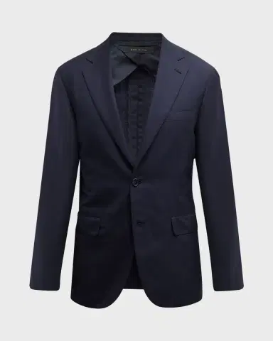 Brioni Men 's Solid Wool-Silk Blazer | Thumbnail 9 Brioni Men 's Solid Wool-Silk Blazer | Thumbnail 9
