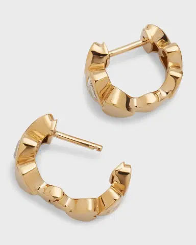 Sydney Evan 14k Gold Diamond Hearts Hoop Earrings | Thumbnail 4 Sydney Evan 14k Gold Diamond Hearts Hoop Earrings | Thumbnail 4