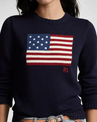 Polo Ralph Lauren Flag Cotton Crewneck Sweater | Thumbnail 5 Polo Ralph Lauren Flag Cotton Crewneck Sweater | Thumbnail 5