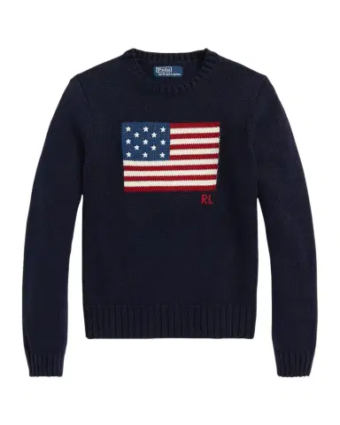 Polo Ralph Lauren Flag Cotton Crewneck Sweater | Thumbnail 1 Polo Ralph Lauren Flag Cotton Crewneck Sweater | Thumbnail 1