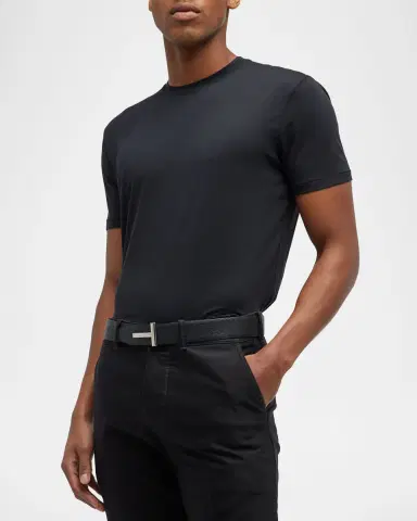 TOM FORD Men 's Lyocell-Cotton Crewneck T-Shirt | Thumbnail 3 TOM FORD Men 's Lyocell-Cotton Crewneck T-Shirt | Thumbnail 3