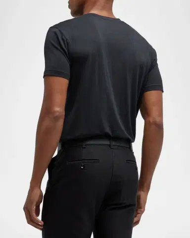 TOM FORD Men 's Lyocell-Cotton Crewneck T-Shirt | Thumbnail 4 TOM FORD Men 's Lyocell-Cotton Crewneck T-Shirt | Thumbnail 4