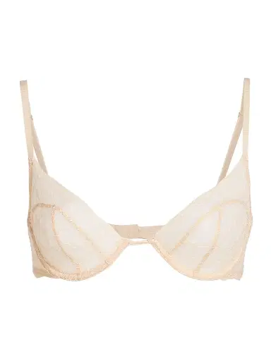 Kiki de Montparnasse Women's Mon Cheri Sheer Lace Demi Bra - Blush | Thumbnail 1 Kiki de Montparnasse Women's Mon Cheri Sheer Lace Demi Bra - Blush | Thumbnail 1