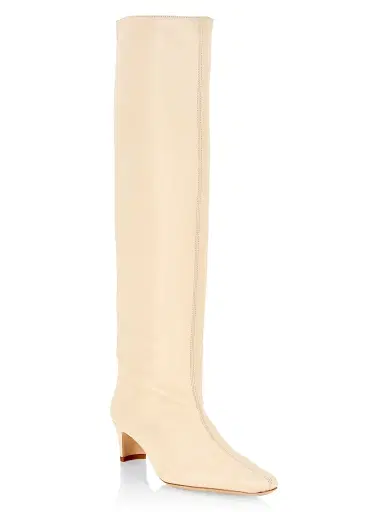 Staud Women's Wally Leather Knee-High Boots - Cream - Size 9 | Thumbnail 2 Staud Women's Wally Leather Knee-High Boots - Cream - Size 9 | Thumbnail 2