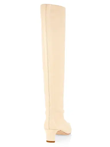 Staud Women's Wally Leather Knee-High Boots - Cream - Size 9 | Thumbnail 3 Staud Women's Wally Leather Knee-High Boots - Cream - Size 9 | Thumbnail 3