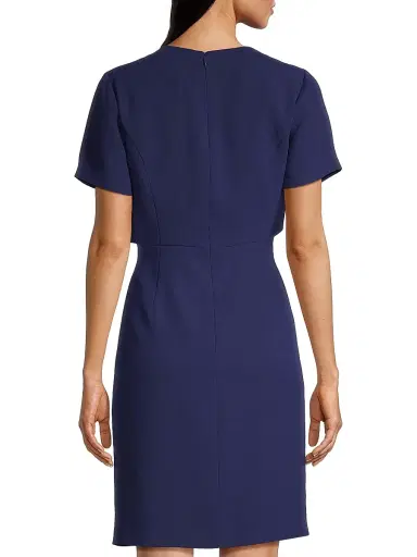 Shani Women's Twisted Bow Crepe Cocktail Dress - Blue | Thumbnail 5 Shani Women's Twisted Bow Crepe Cocktail Dress - Blue | Thumbnail 5