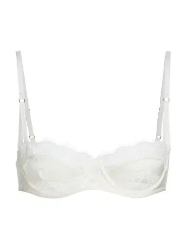 Kiki de Montparnasse Women's Lace Inset Balconette Bra - Ivory - Size 36D | Thumbnail 1 Kiki de Montparnasse Women's Lace Inset Balconette Bra - Ivory - Size 36D | Thumbnail 1