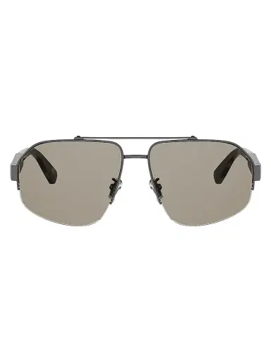 BVLGARI Men's 59MM Polarized Aviator Sunglasses - Matte Dark Ruthenium Brown | Thumbnail 2 BVLGARI Men's 59MM Polarized Aviator Sunglasses - Matte Dark Ruthenium Brown | Thumbnail 2