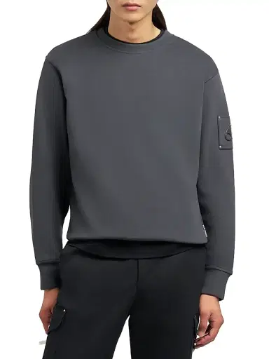 Moose Knuckles Men's Icon Sportswear Hartsfield Cotton Sweatshirt - Cement | Thumbnail 4 Moose Knuckles Men's Icon Sportswear Hartsfield Cotton Sweatshirt - Cement | Thumbnail 4