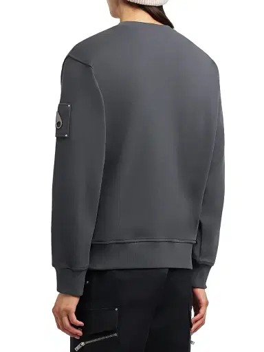 Moose Knuckles Men's Icon Sportswear Hartsfield Cotton Sweatshirt - Cement | Thumbnail 6 Moose Knuckles Men's Icon Sportswear Hartsfield Cotton Sweatshirt - Cement | Thumbnail 6