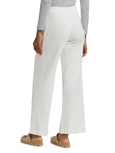 LESET Women's Boxer Rib-Knit Pants - White - Size XL | Thumbnail 5 LESET Women's Boxer Rib-Knit Pants - White - Size XL | Thumbnail 5