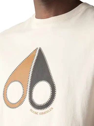Moose Knuckles Men's Tandem Cotton Crewneck T-Shirt - Alabaster | Thumbnail 7 Moose Knuckles Men's Tandem Cotton Crewneck T-Shirt - Alabaster | Thumbnail 7