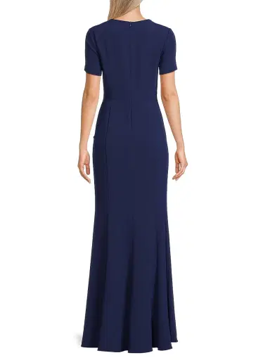 Shani Women's Crepe Bow Bodice Gown - Navy | Thumbnail 5 Shani Women's Crepe Bow Bodice Gown - Navy | Thumbnail 5