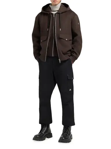 Moose Knuckles Men's Elington Wool Bomber Jacket - Espresso | Thumbnail 2 Moose Knuckles Men's Elington Wool Bomber Jacket - Espresso | Thumbnail 2