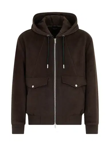 Moose Knuckles Men's Elington Wool Bomber Jacket - Espresso | Thumbnail 1 Moose Knuckles Men's Elington Wool Bomber Jacket - Espresso | Thumbnail 1