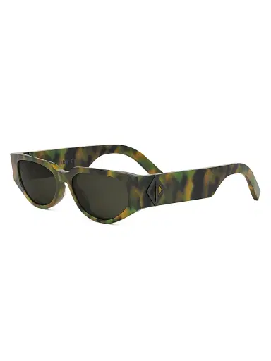 Dior Men's CD Diamond S7I Geometric Sunglasses - Camo Havana Green | Thumbnail 1 Dior Men's CD Diamond S7I Geometric Sunglasses - Camo Havana Green | Thumbnail 1