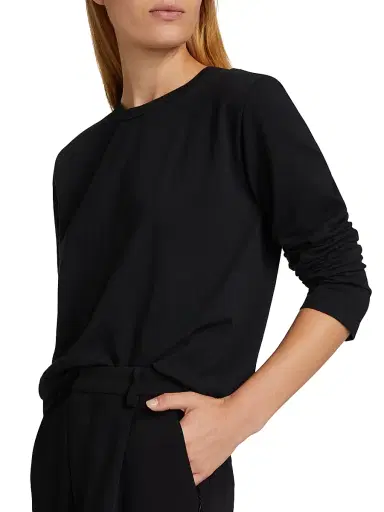 Leset Women's Margo Cotton Long-Sleeve T-Shirt - Black | Thumbnail 6 Leset Women's Margo Cotton Long-Sleeve T-Shirt - Black | Thumbnail 6