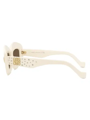 Loewe Men's Anagram Starry Night 49MM Rectangular Sunglasses - Shiny Ivory Smoke | Thumbnail 4 Loewe Men's Anagram Starry Night 49MM Rectangular Sunglasses - Shiny Ivory Smoke | Thumbnail 4