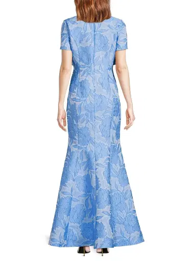 Shani Women's Jacquard Bow Gown - Light Blue | Thumbnail 5 Shani Women's Jacquard Bow Gown - Light Blue | Thumbnail 5