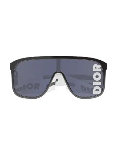 Dior Men's Fast M1I Shield Sunglasses - Shiny Black Smoke | Thumbnail 2 Dior Men's Fast M1I Shield Sunglasses - Shiny Black Smoke | Thumbnail 2