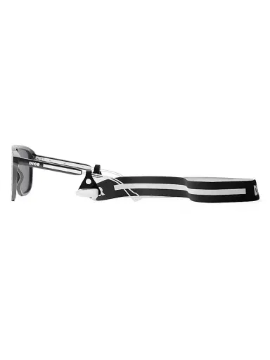 Dior Men's Fast M1I Shield Sunglasses - Shiny Black Smoke | Thumbnail 3 Dior Men's Fast M1I Shield Sunglasses - Shiny Black Smoke | Thumbnail 3