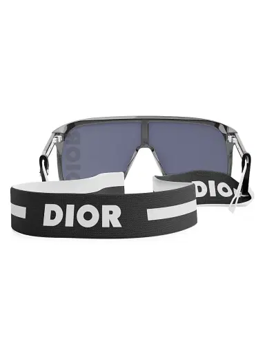 Dior Men's Fast M1I Shield Sunglasses - Shiny Black Smoke | Thumbnail 5 Dior Men's Fast M1I Shield Sunglasses - Shiny Black Smoke | Thumbnail 5