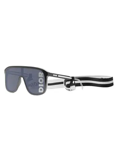 Dior Men's Fast M1I Shield Sunglasses - Shiny Black Smoke | Thumbnail 1 Dior Men's Fast M1I Shield Sunglasses - Shiny Black Smoke | Thumbnail 1