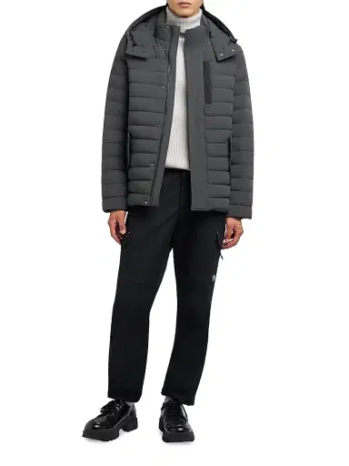 Moose Knuckles Men's Active Flex Greystone Puffer Jacket - Cement | Thumbnail 2 Moose Knuckles Men's Active Flex Greystone Puffer Jacket - Cement | Thumbnail 2