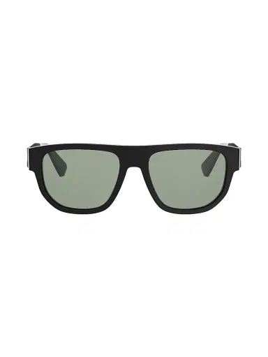 BVLGARI Women's Aluminium 55MM Rectangular Sunglasses - Shiny Black Green | Thumbnail 2 BVLGARI Women's Aluminium 55MM Rectangular Sunglasses - Shiny Black Green | Thumbnail 2