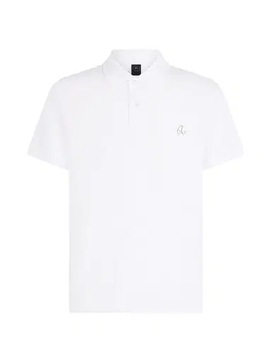Moose Knuckles Men's Everett Logo Polo Shirt - White | Thumbnail 1 Moose Knuckles Men's Everett Logo Polo Shirt - White | Thumbnail 1