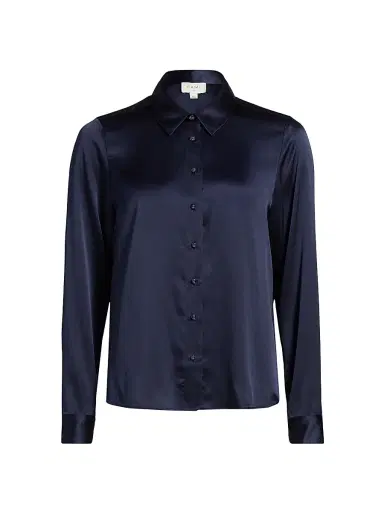 Cami NYC Women's Crosby Silk Blouse - Navy - Size Large | Thumbnail 1 Cami NYC Women's Crosby Silk Blouse - Navy - Size Large | Thumbnail 1