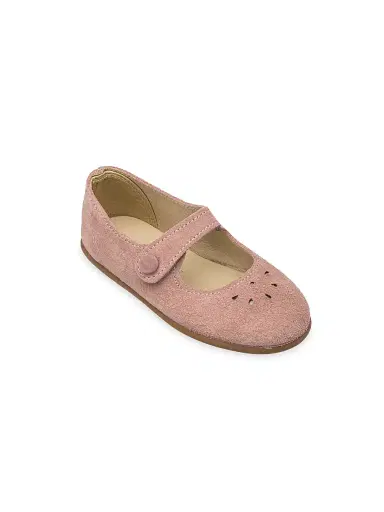 Elephantito Little Girl's & Girl's Andi Mary Jane Shoes - Suede Rose 12 (Child) | Thumbnail 1 Elephantito Little Girl's & Girl's Andi Mary Jane Shoes - Suede Rose 12 (Child) | Thumbnail 1