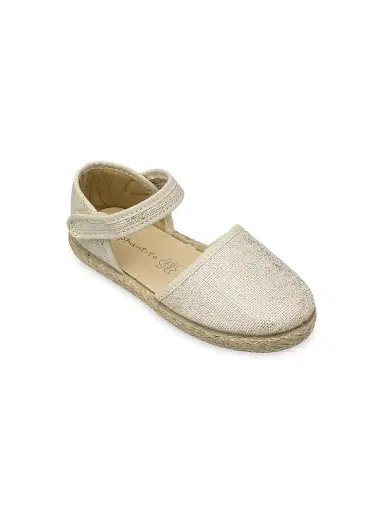 Elephantito Little Girl's & Girl's Classic Linen Espadrilles - Metallic White 4 (Baby) | Thumbnail 1 Elephantito Little Girl's & Girl's Classic Linen Espadrilles - Metallic White 4 (Baby) | Thumbnail 1