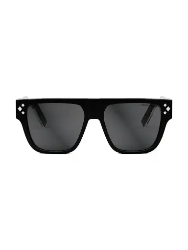 Dior Men's CD Diamond S6I 55MM Square Sunglasses - Shiny Black Smoke | Thumbnail 2 Dior Men's CD Diamond S6I 55MM Square Sunglasses - Shiny Black Smoke | Thumbnail 2