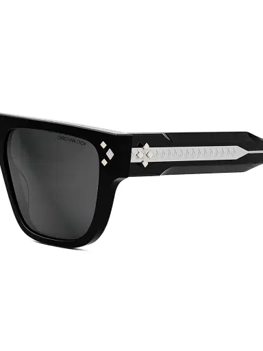 Dior Men's CD Diamond S6I 55MM Square Sunglasses - Shiny Black Smoke | Thumbnail 3 Dior Men's CD Diamond S6I 55MM Square Sunglasses - Shiny Black Smoke | Thumbnail 3