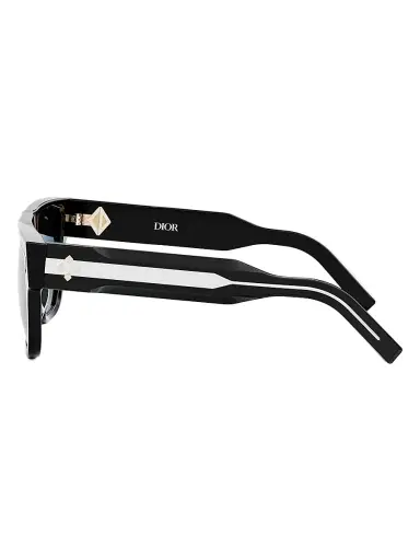 Dior Men's CD Diamond S6I 55MM Square Sunglasses - Shiny Black Smoke | Thumbnail 4 Dior Men's CD Diamond S6I 55MM Square Sunglasses - Shiny Black Smoke | Thumbnail 4