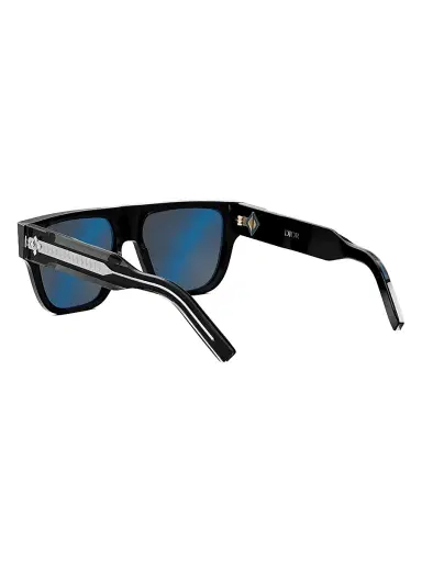Dior Men's CD Diamond S6I 55MM Square Sunglasses - Shiny Black Smoke | Thumbnail 5 Dior Men's CD Diamond S6I 55MM Square Sunglasses - Shiny Black Smoke | Thumbnail 5