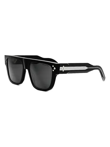 Dior Men's CD Diamond S6I 55MM Square Sunglasses - Shiny Black Smoke | Thumbnail 1 Dior Men's CD Diamond S6I 55MM Square Sunglasses - Shiny Black Smoke | Thumbnail 1