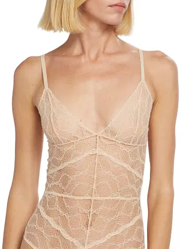 Kiki de Montparnasse Women's Mon Cheri Sheer Lace Bodysuit - Blush | Thumbnail 5 Kiki de Montparnasse Women's Mon Cheri Sheer Lace Bodysuit - Blush | Thumbnail 5
