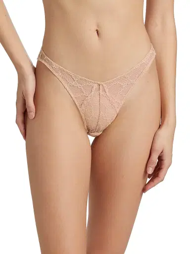 Kiki de Montparnasse Women's Mon Cheri Sheer Lace Briefs - Blush | Thumbnail 3 Kiki de Montparnasse Women's Mon Cheri Sheer Lace Briefs - Blush | Thumbnail 3
