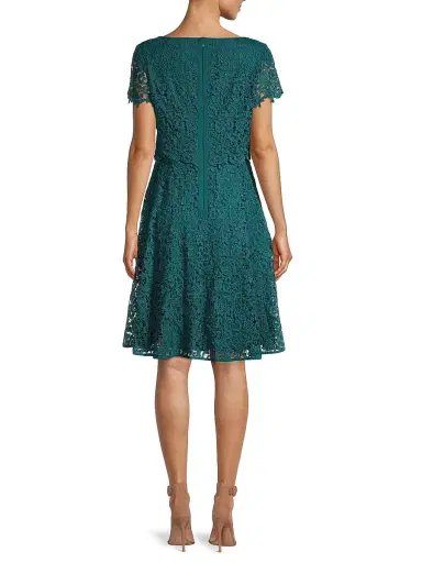 Shani Women's Floral Lace Dress - Azure Blue | Thumbnail 5 Shani Women's Floral Lace Dress - Azure Blue | Thumbnail 5