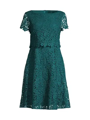 Shani Women's Floral Lace Dress - Azure Blue | Thumbnail 1 Shani Women's Floral Lace Dress - Azure Blue | Thumbnail 1