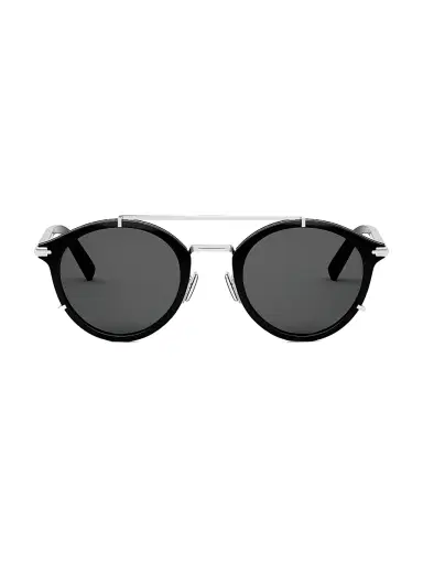 Dior Men's BlackSuit R7U 50MM Round Sunglasses - Shiny Black Smoke | Thumbnail 2 Dior Men's BlackSuit R7U 50MM Round Sunglasses - Shiny Black Smoke | Thumbnail 2