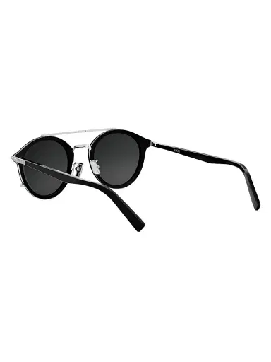 Dior Men's BlackSuit R7U 50MM Round Sunglasses - Shiny Black Smoke | Thumbnail 4 Dior Men's BlackSuit R7U 50MM Round Sunglasses - Shiny Black Smoke | Thumbnail 4