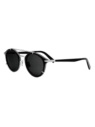 Dior Men's BlackSuit R7U 50MM Round Sunglasses - Shiny Black Smoke | Thumbnail 1 Dior Men's BlackSuit R7U 50MM Round Sunglasses - Shiny Black Smoke | Thumbnail 1